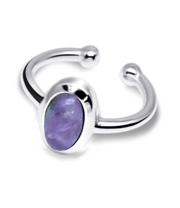 Charoite Oval Shape Ear Cuff EC-1131